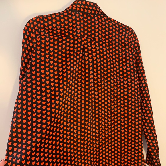 ACOA Collection Heart Pattern Blouse - Picture 3 of 7